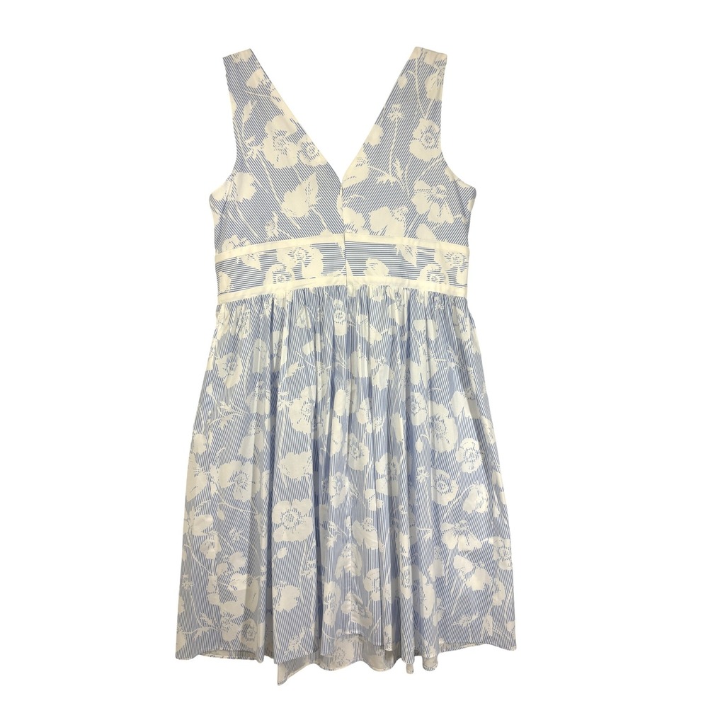 Karl Lagerfeld Paris Floral Burnout Cotton Midi Dress Blue White LD6YAQ81 14 - Picture 4 of 9